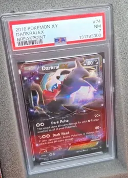 POKEMON CARD DARKRAI EX 74 XY BREAKPOINT #74 VINTAGE GRADED PSA 7 - Image 3