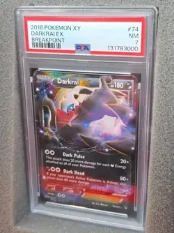 POKEMON CARD DARKRAI EX 74 XY BREAKPOINT #74 VINTAGE GRADED PSA 7 - Image 4