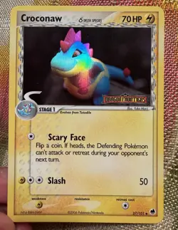Pokemon TCG Dragon Frontiers Croconaw Card #27/101 2006 Holo - Image 2