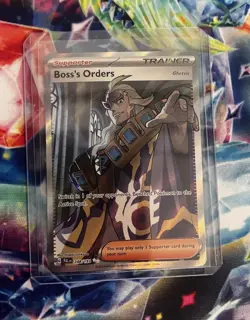 Pokemon TCG Boss's Orders Trainer Full Art Holo Rare Card 248/193 Paldea Evolved - Image 3