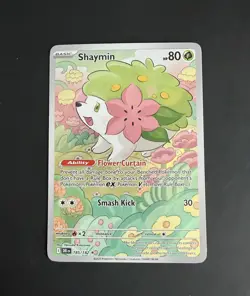 Shaymin 185/182 Destined Rivals Illustration Rare Pokemon Card Near Mint - Image 1