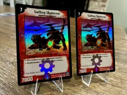 2x 2004 Duel Masters Trading Card GATLING SKYTERROR #79/110 Holo Foil - Image 2