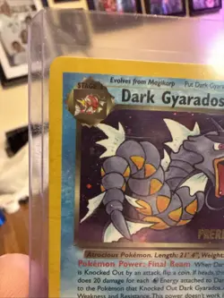 Dark Gyarados Prerelease 08/82 SWIRL WOTC Promo Holo Rare Pokemon Card 1999 - Image 2