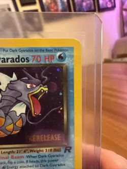 Dark Gyarados Prerelease 08/82 SWIRL WOTC Promo Holo Rare Pokemon Card 1999 - Image 3