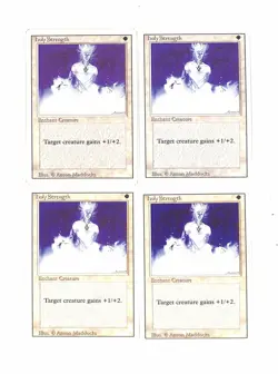 Holy Strength Revised x4 Playset Magic the Gathering MTG TCG Card LP - Image 1