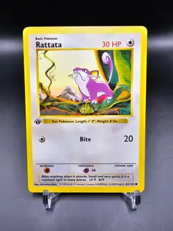NM - Rattata - 61/102 - 1st Edition - Base Set - Pokemon Card - Image 1