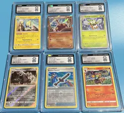 Pokemon CGC Slab Lot Guinness World Record 6 Cards Holo Mixed - Image 1