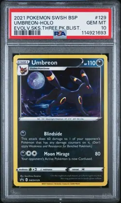 Umbreon SWSH129 PSA 10 Holo Evolving Skies Blister Promo Pokemon Card 🔥🔥 - Image 1