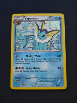 Pokemon TCG Vaporeon BW89 Black White Black Star Promo Ultra Rare Holo Card LP - Image 1