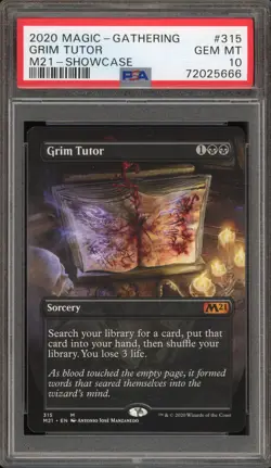 Magic the Gathering MTG Grim Tutor M21 Showcase #315 PSA 10 Gem Mint - Image 1