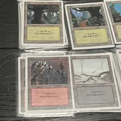 MTG Revised Edition Lot Of 100+ basic lands 1994 - Image 2