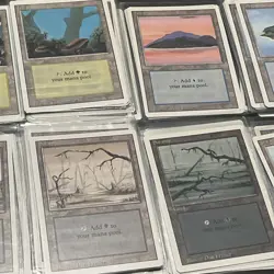 MTG Revised Edition Lot Of 100+ basic lands 1994 - Image 3