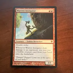 Wizards Warren Instigator Mythic Creature Zendikar Red Magic: The Gathering - Image 1
