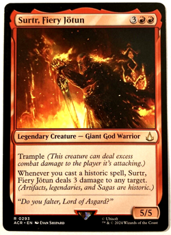 MTG Surtr, Fiery Jotun Universes Beyond Assassin's Creed 293 NM - Image 1
