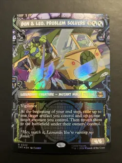 Don & Leo, Problem Solvers R 0242 Foil Showcase TMNT MTG NM - Image 1