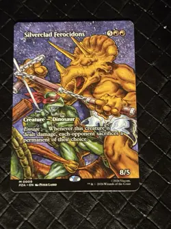 Silverclad Ferocidons (9) Borderless, TMNT Ninja Turtles PZA, Magic MtG, Reg NM! - Image 1