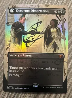 Decorum Dissertation Foil Borderless Secrets of Strixhaven NM MTG - Image 1