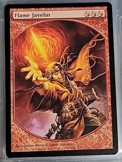 Magic the Gathering Flame Javelin Textless Player Reward Full Art Promo 2010 - Image 1