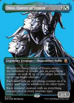 Omo, Queen of Vesuva - Ripple Foil Extended Art M3C NM MTG - Image 1