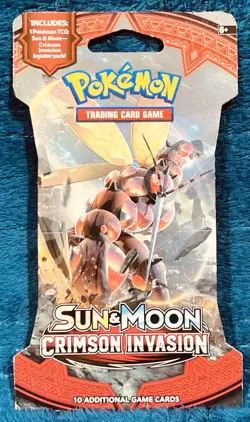 2 Packs ~ Pokemon TCG Sun & Moon Crimson Invasion ~ Sleeved Booster Pack - Image 2
