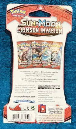 2 Packs ~ Pokemon TCG Sun & Moon Crimson Invasion ~ Sleeved Booster Pack - Image 3