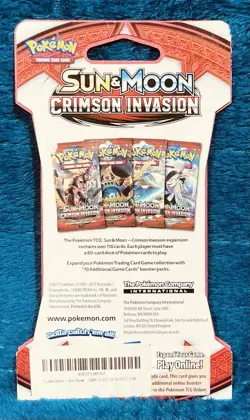 2 Packs ~ Pokemon TCG Sun & Moon Crimson Invasion ~ Sleeved Booster Pack - Image 5