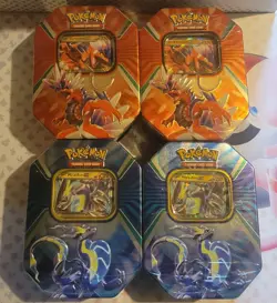 Pokemon TCG 4x Paldea Legends 2x Paldea Partners Tins 24x Packs Total New/Sealed - Image 1