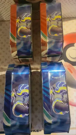 Pokemon TCG 4x Paldea Legends 2x Paldea Partners Tins 24x Packs Total New/Sealed - Image 5