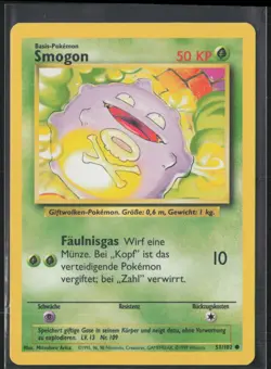 Pokemon Smogon Koffing Haufig Grundset Base Set 51 NM GERMAN - Image 1