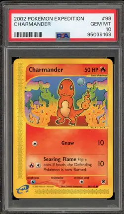 Pokemon Charmander Expedition #98 PSA 10 Gem Mint - Image 1