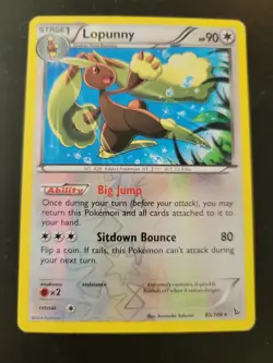 Pokemon TCG Card 2014 XY Flashfire - Lopunny 85/106 Reverse Holo - Image 1