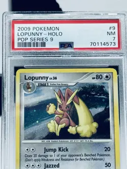 2009 Pokemon Pop Series 9 Lopunny Holo 9/17 PSA 7 - Image 2