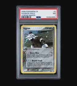 2006 Aggron Holo Pokemon EX Legend Maker PSA 7 And EX POWER KEEPERs HOLO 1 PSA 7 - Image 2