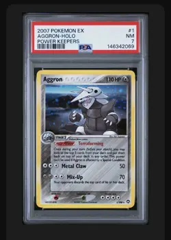 2006 Aggron Holo Pokemon EX Legend Maker PSA 7 And EX POWER KEEPERs HOLO 1 PSA 7 - Image 4