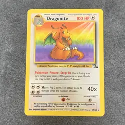 DRAGONITE Pokemon TCG 19/62 Fossil Regular Lightly Played - Image 1
