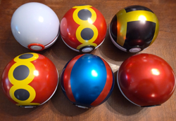 Pokemon Poke Ball Tin Lot Of 6 Empty No Packs - Blue Ball Dented - Ships Fast - Image 3