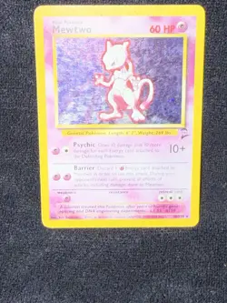 Mewtwo Base Set 2 Pokemon 10/130 BS2 Heavily Played Card - Image 1