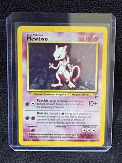 Mewtwo Base Set 2 Pokemon 10/130 BS2 Heavily Played Card - Image 3