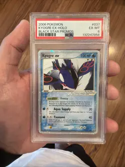 2006 POKEMON BLACK STAR PROMOS #037 KYOGRE EX-HOLO PSA 6 - Image 1