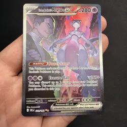 Pokemon TCG Team Rockets Mewtwo EX 213/182 Full Art Destined Rivals English -LP - Image 5