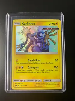 Xurkitree SV14/SV94 Pokemon Card Hidden Fates Shiny Vault Rare Holo Near Mint - Image 3