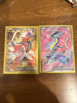 Pokemon Koraidon ex Miraidon ex Gold Hyper Rare-SV Base Set 254/198 227/198 NM - Image 1