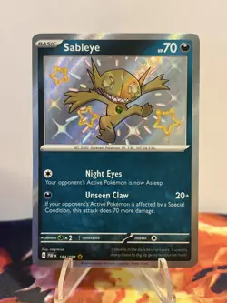 Pokemon TCG Sableye 184/091 SV: Paldean Fates Holo - Image 1