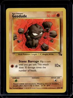 1999 Pokemon Fossil Geodude #47/62 - Image 1