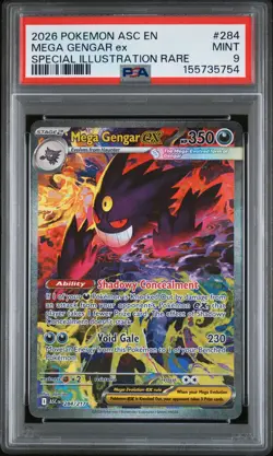 2026 POKEMON ASC EN-ASCENDED HEROES #284 MEGA GENGAR EX PSA 9 - Image 1