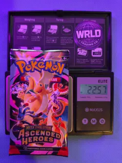 Weighed 22.57g Pokemon TCG Ascended Heroes Booster Pack Sealed Heavy Weight - Image 1
