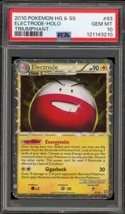Pokemon Electrode Prime Triumphant Holo Ultra Rare #93 PSA 10 Gem Mint - Image 1