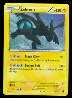 Pokemon ZEKROM 39/116 - Plasma Freese - RARE COSMOS HOLO PROMO - NEAR MINT/MINT - Image 1