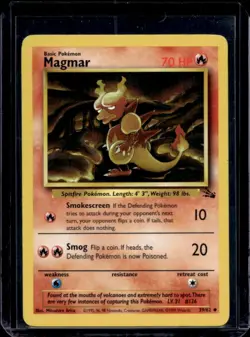 1999 Pokemon Fossil Magmar #39/62 - Image 1