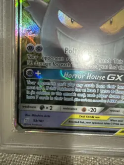 PSA 9 Gengar & Mimikyu Gx 53/181 Team Up Holo Rare Tag Team POKEMON - Image 5